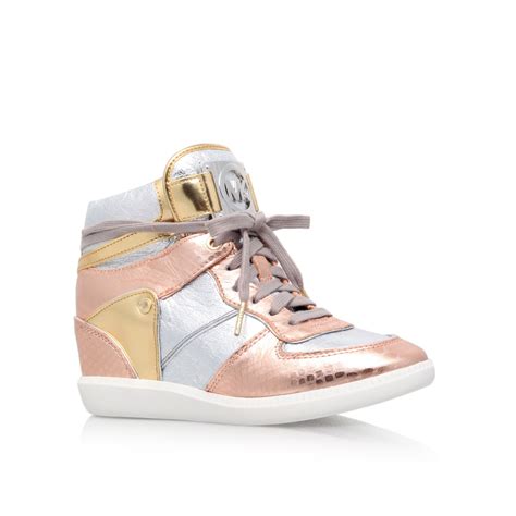 michael kors nikko high top trainers|Michael Kors rose gold trainers.